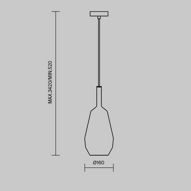 Maytoni - Hanglamp Duality - Zwart - Ø16