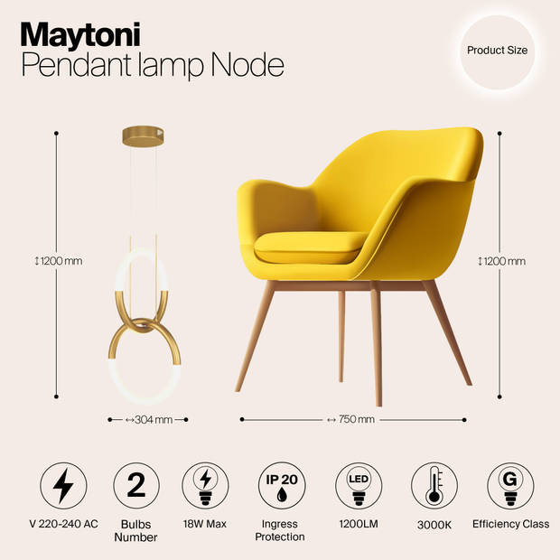 Maytoni - Hanglamp Node - Zwart - Ø34