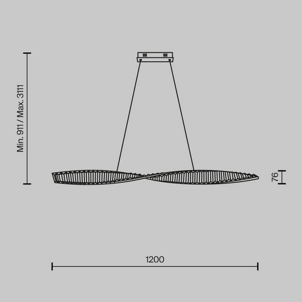 Maytoni - Hanglamp Krone - Messing