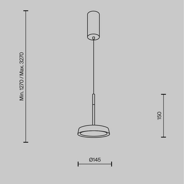 Maytoni - Hanglamp El - Zwart met goud - Ø15,3