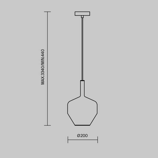 Maytoni - Hanglamp Duality - Zwart - Ø20