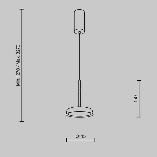 Maytoni - Hanglamp El - Zwart - Ø15,3