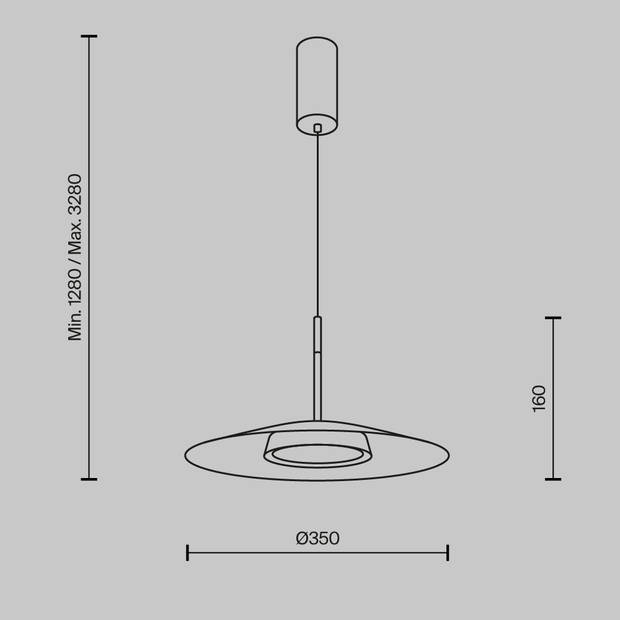 Maytoni - Hanglamp El - Zwart - Ø35