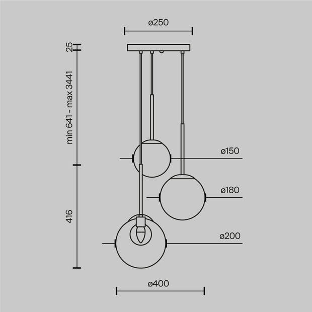 Maytoni - Hanglamp Basic form - Goud - Ø40