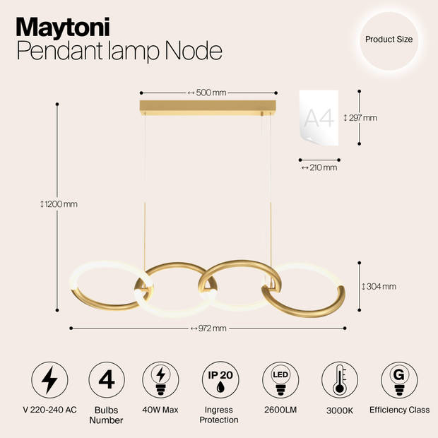 Maytoni - Hanglamp Node - Goud