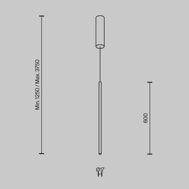 Maytoni - Hanglamp Halo - Zwart - Ø1,7