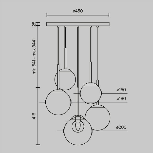 Maytoni - Hanglamp Basic form - Goud - Ø45