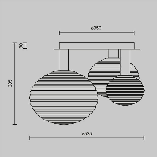 Maytoni - Plafondlamp Reels - Goud