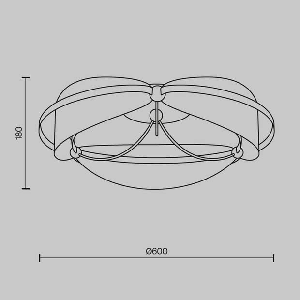 Maytoni - Plafondlamp Breeze - Messing - Ø60