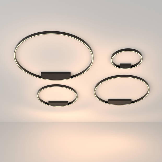 Maytoni - Plafondlamp Rim - Zwart - Ø60