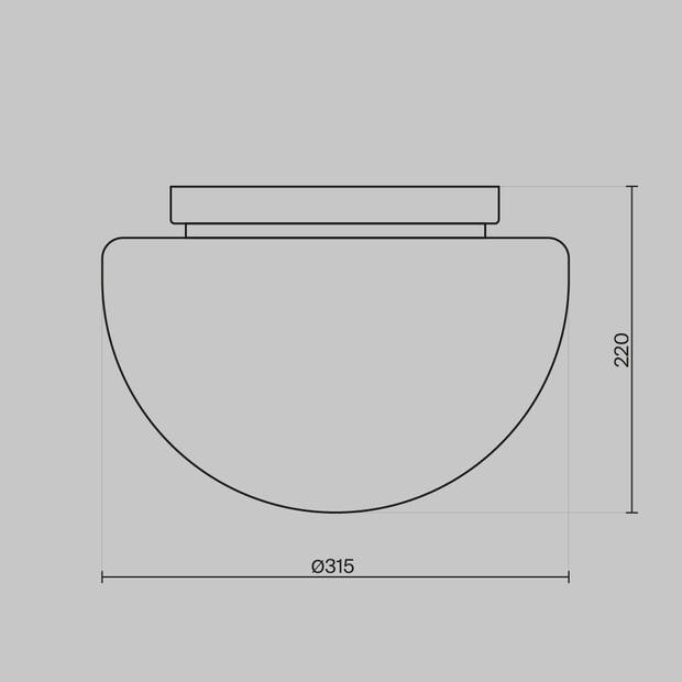 Maytoni - Plafondlamp Glassy - Zwart - Ø31,5