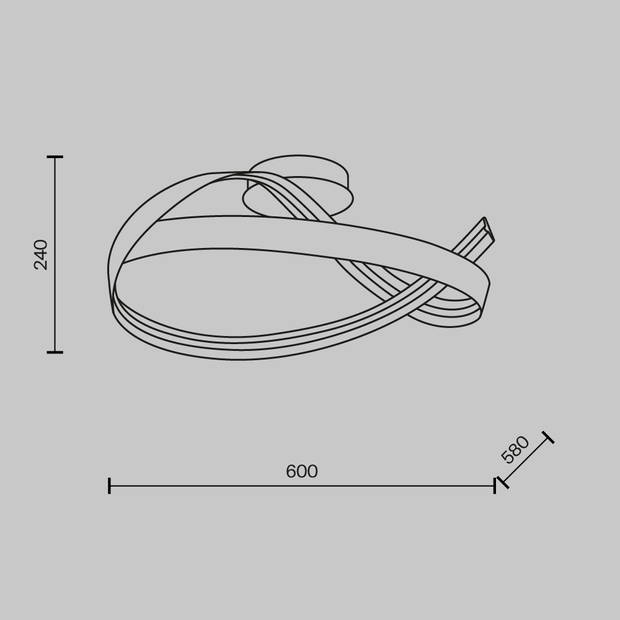 Maytoni - Plafondlamp Plons - Messing