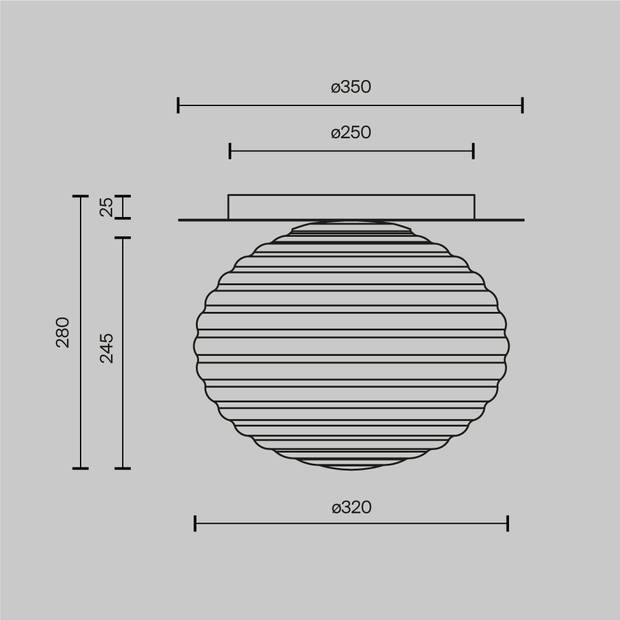 Maytoni - Plafondlamp Reels - Zwart - Ø35