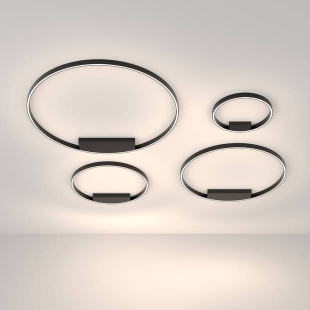 Maytoni - Plafondlamp Rim - Zwart - Ø40