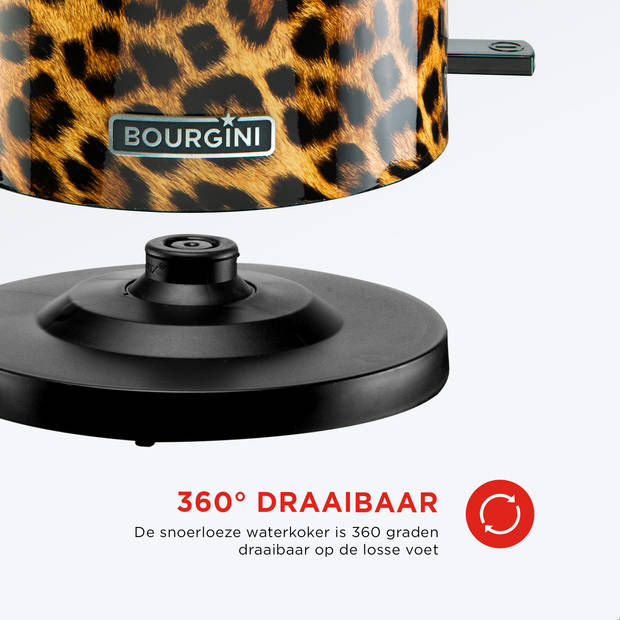 Trendy Panter Waterkoker - Stijlvolle Waterkoker met Panterprint voor Moderne Keukens