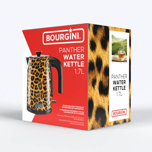 Trendy Panter Waterkoker - Stijlvolle Waterkoker met Panterprint voor Moderne Keukens