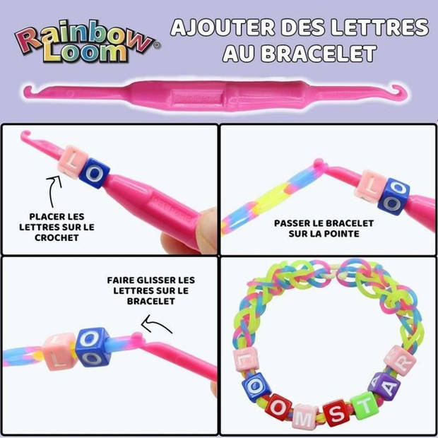 BRANDANI - Rainbow Loom Combo Set - Armbanden maken - Loom met 2300 elastieken - Bedels en kralen - CD00102