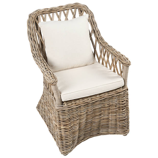 Beliani MAROS II - Fauteuil-Beige-Rotan