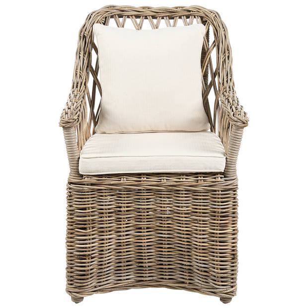 Beliani MAROS II - Fauteuil-Beige-Rotan