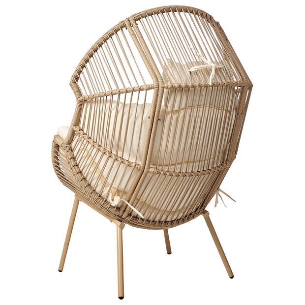 Beliani MURANO - Fauteuil-Beige-PE rotan