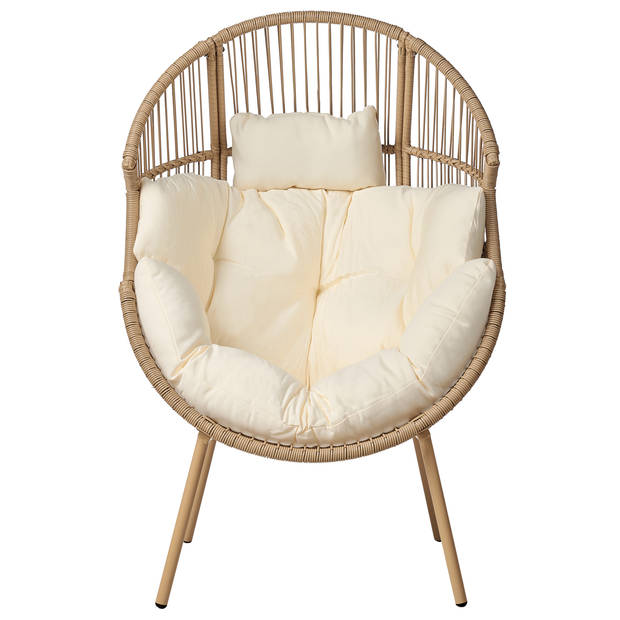 Beliani MURANO - Fauteuil-Beige-Rotan