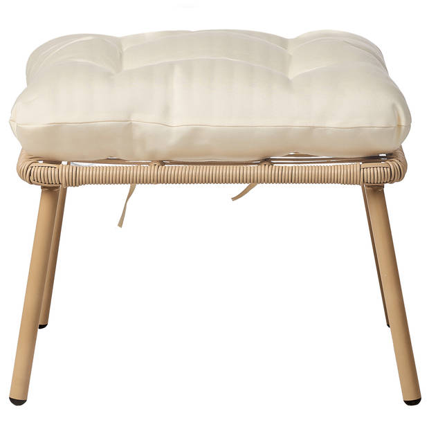 Beliani MURANO - Fauteuil-Beige-Rotan