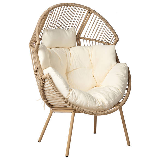 Beliani MURANO - Fauteuil-Beige-Rotan