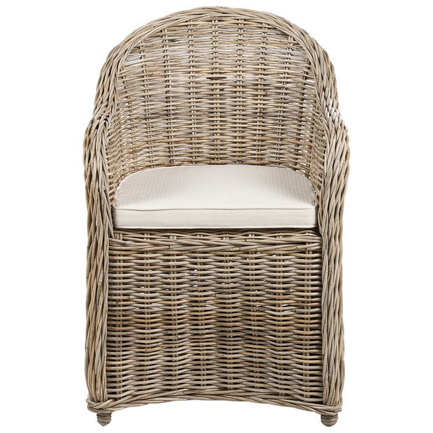 Beliani SUSUA II - Fauteuil-Beige-Rotan