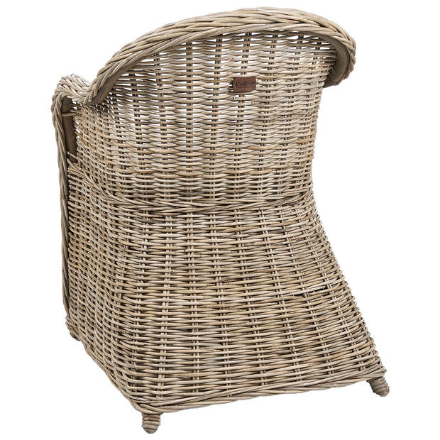 Beliani SUSUA II - Fauteuil-Beige-Rotan