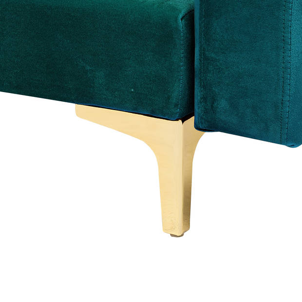 Beliani ABERDEEN - Modulaire Sofa-Groen-Fluweel