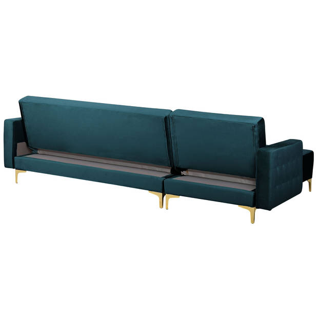 Beliani ABERDEEN - Modulaire Sofa-Groen-Fluweel