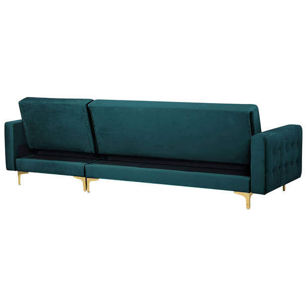 Beliani ABERDEEN - Modulaire Sofa-Groen-Fluweel