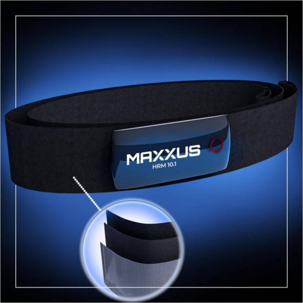 MAXXUS Hartslagmeter HRM 10.1 - Borstband - Bluetooth 5.0 - Oplaadbaar - Fitness