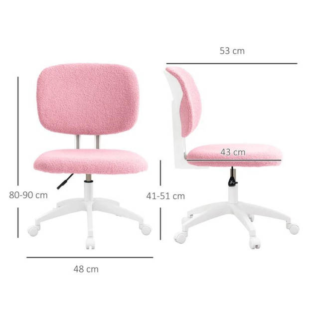 Bureaustoel met relaxfunctie - Ergonomische bureaustoel - Game stoel - Gaming stoel - Roze