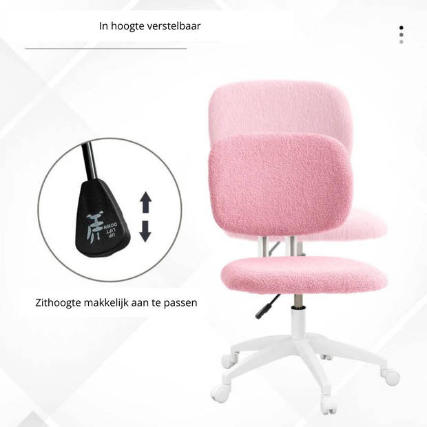 Bureaustoel met relaxfunctie - Ergonomische bureaustoel - Game stoel - Gaming stoel - Roze