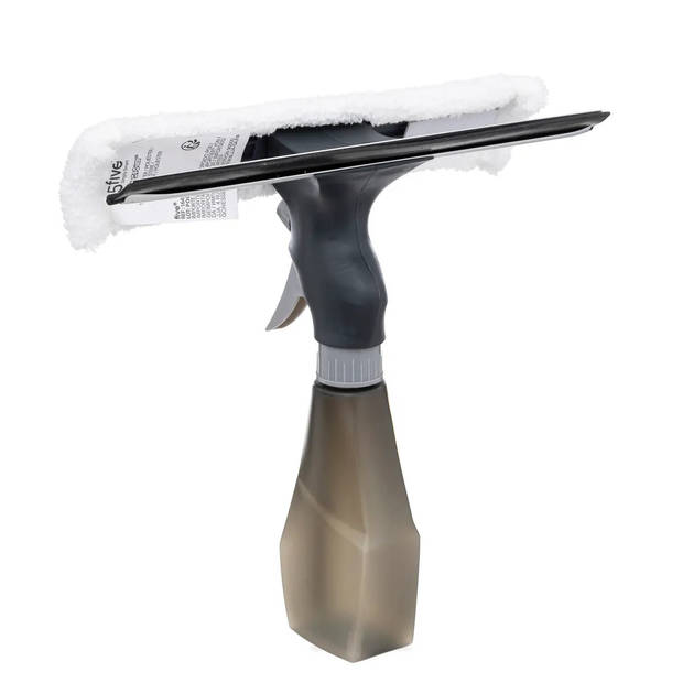 5Five Raam wassen spray met spons en trekker multi tool - kunststof - 26 x 24 cm - schoonmaken - Raamwissers