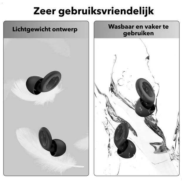 Vicon Slaapoordoppen met 4 Maten en Geluidsfilter - Hoge Geluidsdemping - Herbruikbaar - Slaap Oordopjes