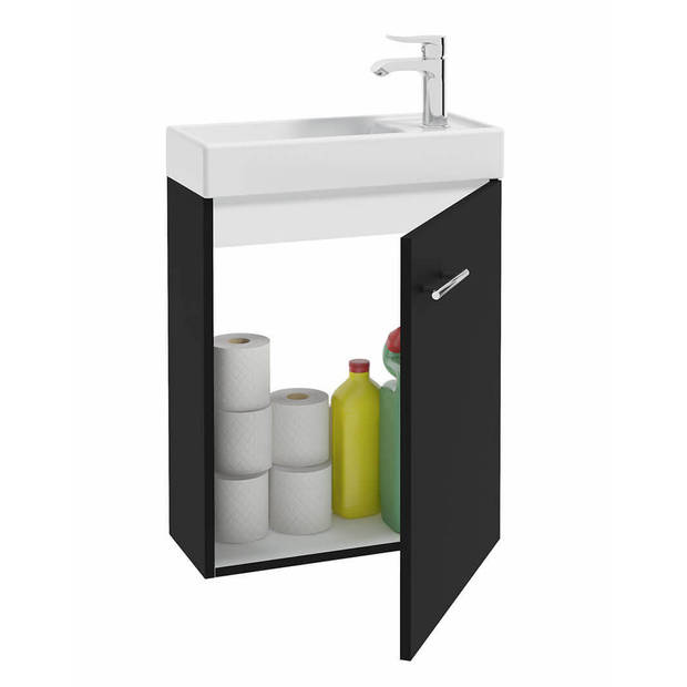 Badplaats Toiletmeubel Keno 50cm - mat zwart