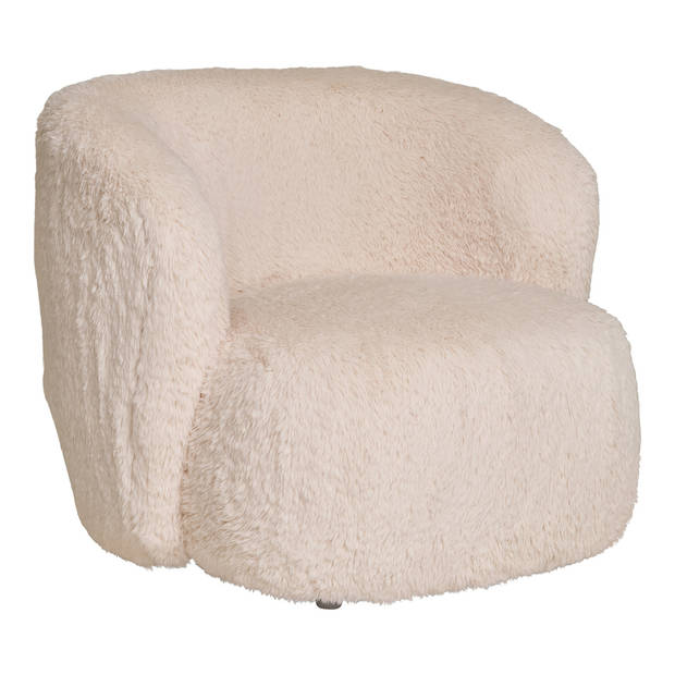 House Nordic - Fauteuil Off White Imitatiebont - Zithoogte 42cm - Setubal