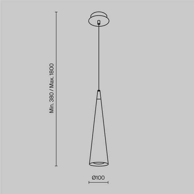 Maytoni Technical - Hanglamp Nevill - Zwart - Ø8