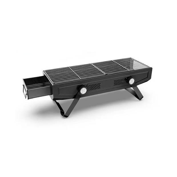 2 in 1 compact BBQ zwart Zwart