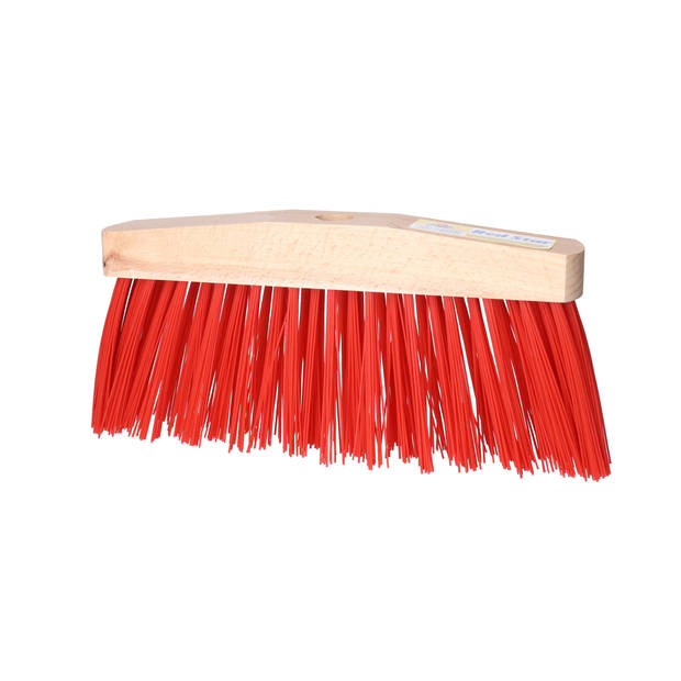 Buemag Bezemkop - Elaston - rood - hout - hard - 30 cm - 24mm - straatbezem/buitenbezem - Bezem