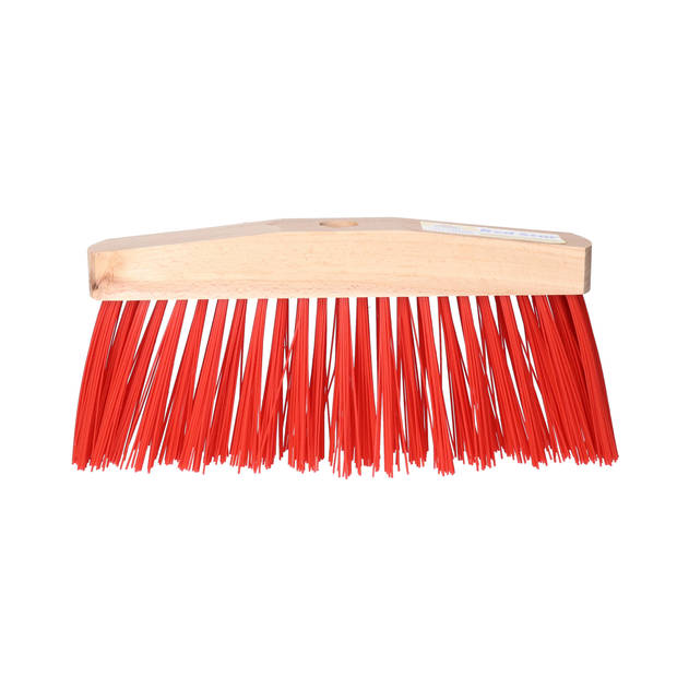 Buemag Bezemkop - Elaston - rood - hout - hard - 30 cm - 24mm - straatbezem/buitenbezem - Bezem