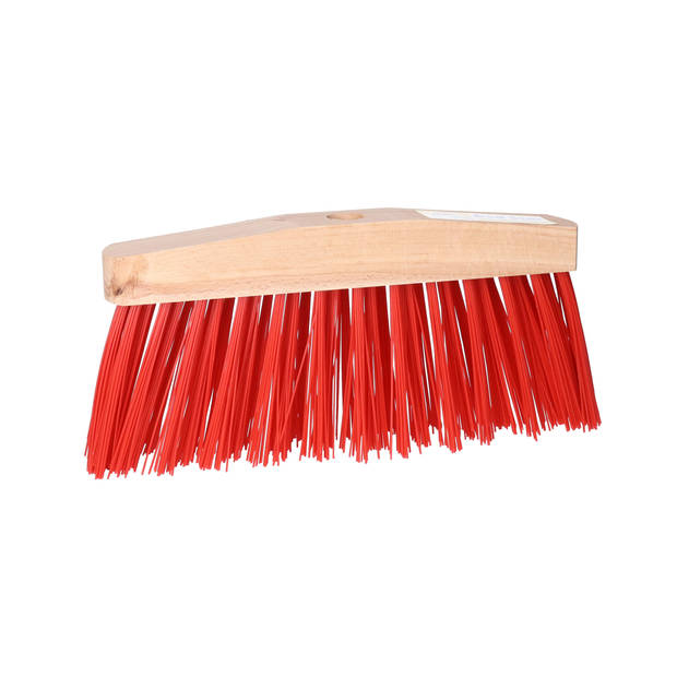 Buemag Bezemkop - Elaston - rood - hout - hard - 30 cm - 24mm - straatbezem/buitenbezem - Bezem