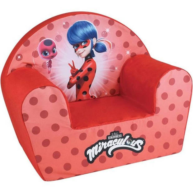 FUN HOUSE Miraculous Lady Bug clubstoel - B.52 x D.33 x H.42 cm - Voor kinderen gegarandeerd Franse afkomst