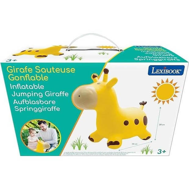 Opblaasbaar springende giraffe - Lexibook - 45 cm H - Inclusief handpomp - Vanaf 3 jaar