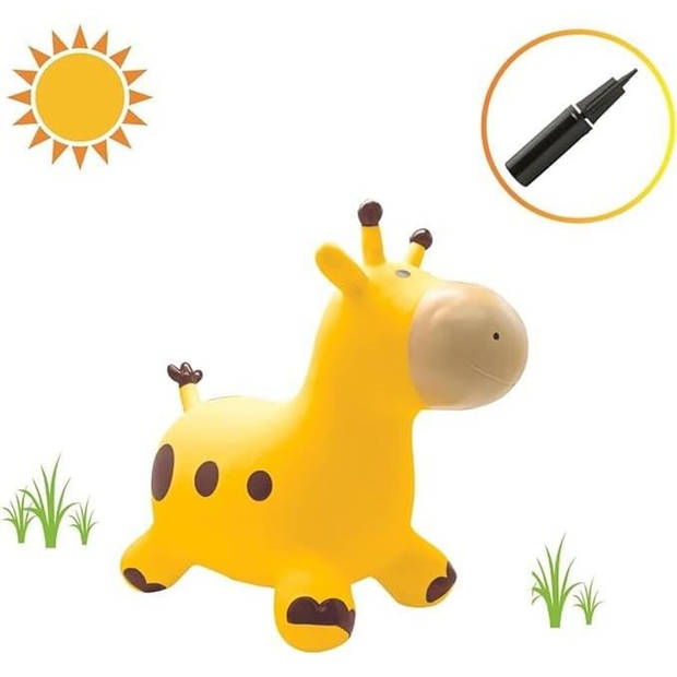 Opblaasbaar springende giraffe - Lexibook - 45 cm H - Inclusief handpomp - Vanaf 3 jaar