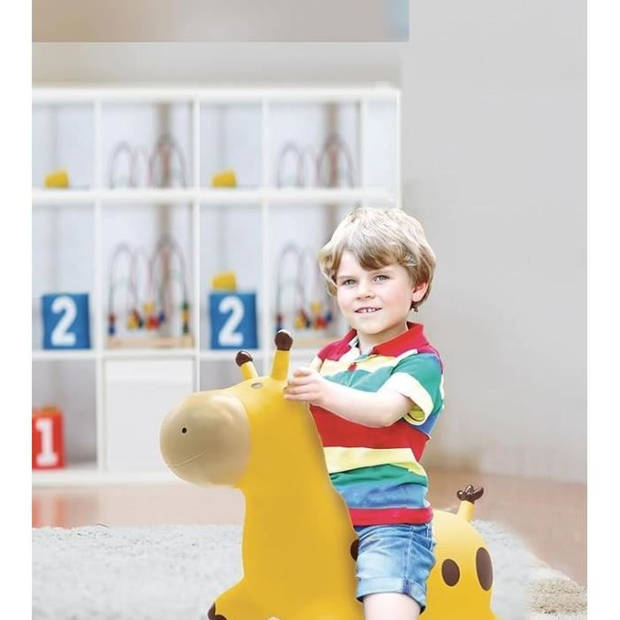 Opblaasbaar springende giraffe - Lexibook - 45 cm H - Inclusief handpomp - Vanaf 3 jaar