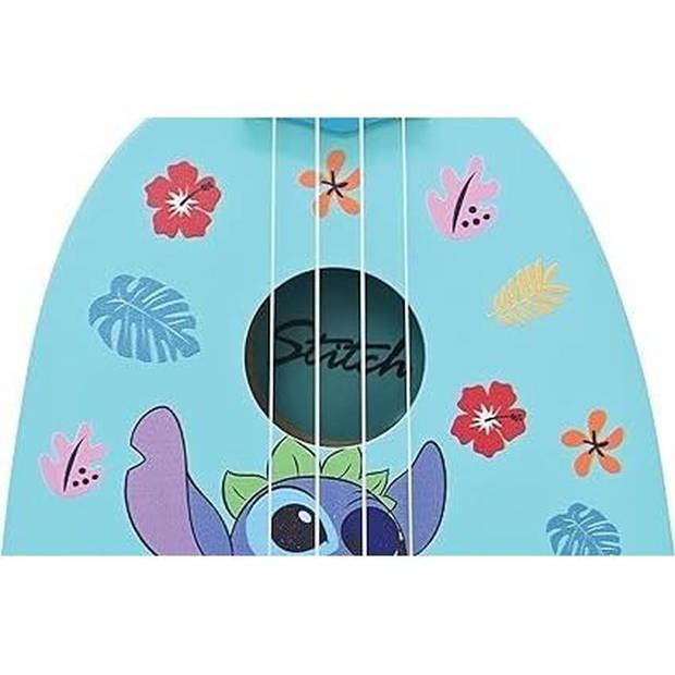 LEXIBOOK - Stitch Ukelele - Ongeveer 53 cm - Hout - 6 nylon snaren - Gids meegeleverd