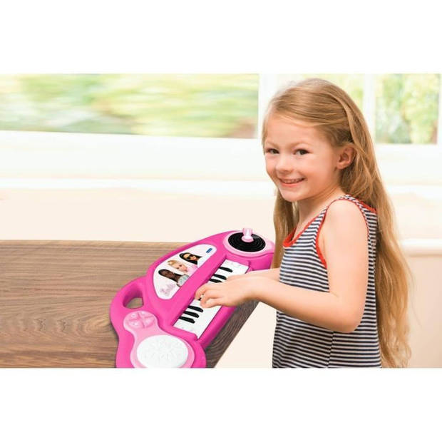 Barbie elektronische kinderpiano met lichteffecten en microfoon